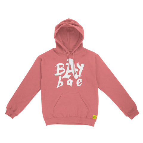 Bay Bae - Classic White Logo Hoodie