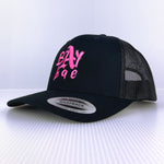 Bay Bae - Classic Trucker - Pink on Black
