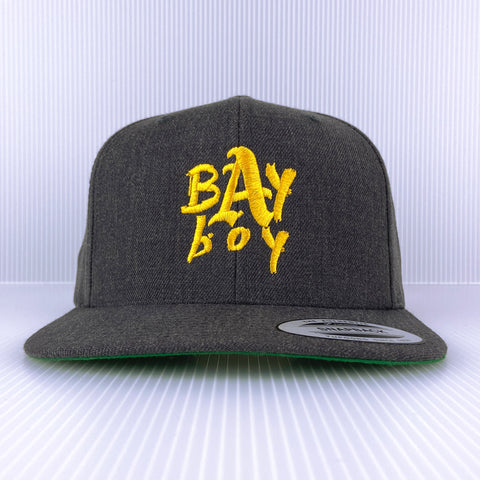 Bay Boy - Classic Snapback - Yellow on Charcoal